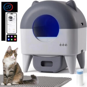 Smart Cat Litter Box: 76L Ultra-Large Space, APP Remote Control