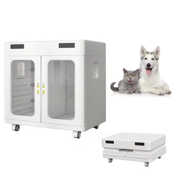 Smart Pet Dryer Box, Foldable Pet Dryer, 430L Pet Dryer, 2800W Pet Dryer, Brushless Motor Pet Dryer, Double Door Pet Dryer, Ozone Sterilization Dryer, Negative Ion Hair Care Dryer, Pet Grooming Dryer, Cat Dog Dryer, Appearance Design Patent