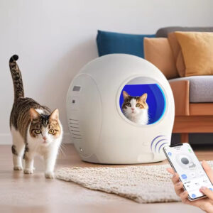 Automatic Cat Litter Box: 65L Ultra-Large Capacity, WiFi Remote Control