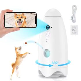 Pet Treat Dispenser with Camera – Toss Treats, Watch, and Play Remotely