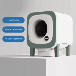 Self-Cleaning Litter Box - 72L Smart, AI Monitor, Odor Control, Safe