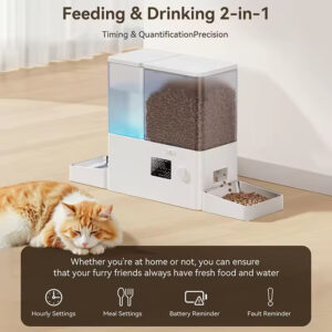Automatic Pet Feeder and Water Dispenser – 2-in-1 Station with Easy LCD Control