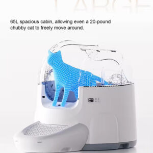 Automatic Self-Cleaning Litter Box - 65L Large, APP Control, Odor Removal, Washable