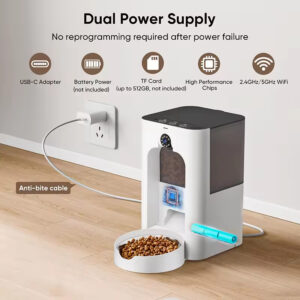 Pet Feeder with Camera – Watch, Talk, Play, and Feed Your Pet Remotely