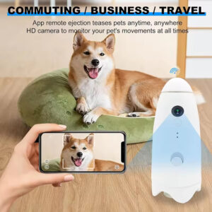 Pet Treat Dispenser with Camera – Toss Treats, Watch, and Play Remotely