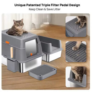 Stainless Steel Litter Box - 65L Large
