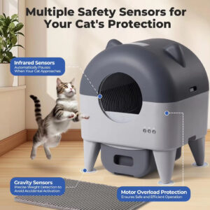 Smart Cat Litter Box: 76L Ultra-Large Space, APP Remote Control