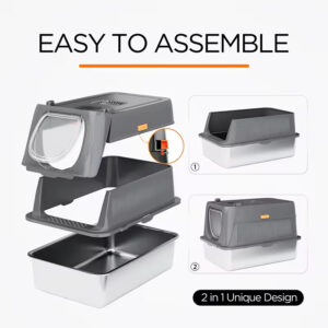 Stainless Steel Litter Box - 65L Large