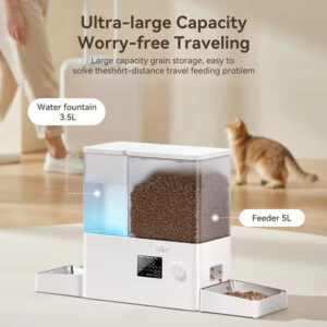 Automatic Pet Feeder and Water Dispenser – 2-in-1 Station with Easy LCD Control