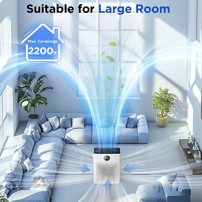 Pet Air Purifier, Home Air Purifier, Large Room Air Purifier, PM2.5 Display Air Purifier, Pet Odor Remover, H13 HEPA Air Purifier, Pet Hair Collector, Ultra-Quiet Air Purifier, Washable Filter, Cat Dog Air Purifier, Pet Odor Elimination, 4-Stage Filtration Air Purifier, Smart Pet Appliance