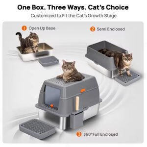 Stainless Steel Litter Box - 65L Large