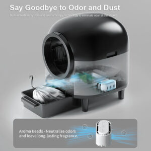 Automatic Self-Cleaning Litter Box - 65L Large, APP Control, Odor Removal, Washable