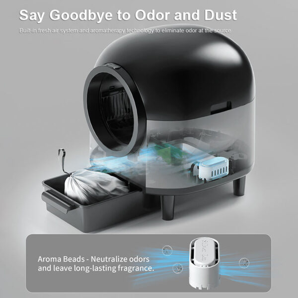 Automatic Self-Cleaning Litter Box - 65L Large, APP Control, Odor Removal, Washable - 图片 2