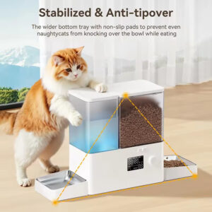 Automatic Pet Feeder and Water Dispenser – 2-in-1 Station with Easy LCD Control