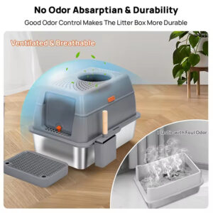 Stainless Steel Litter Box - 65L Large