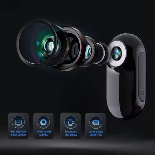 Wearable Mini Camera, Pet Camera Collar, Clip-On Action Camera, Life Logging Camera, Lightweight Body Cam, Waterproof Mini Camera, First-Person View Camera