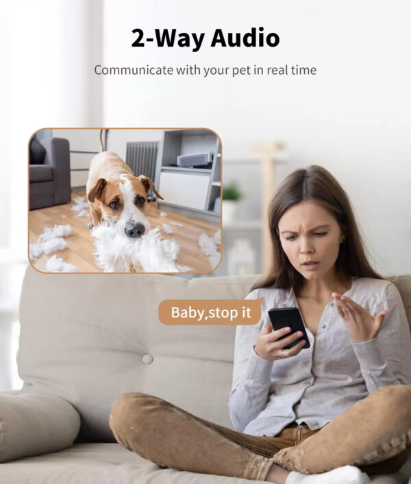 Dog Camera Treat Dispenser, 360° Pet Camera, Smart Pet Monitor, WiFi Dog Camera, 2K Pet Camera, Auto-Tracking Pet Camera, Interactive Treat Dispenser