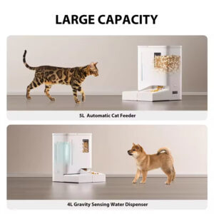 Pet Feeder and Water Dispenser – 2-in-1 Smart Station with 2K HD Camera