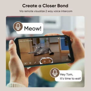 Pet Feeder with Camera – Watch, Talk, Play, and Feed Your Pet Remotely