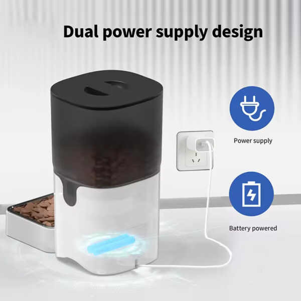 Pet Feeder with Camera, Smart Pet Feeder, Automatic Cat Feeder, WiFi Pet Camera, Remote Pet Feeder, Timed Food Dispenser, Adjustable Angle Camera