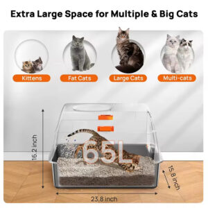 Stainless Steel Litter Box - 65L Large