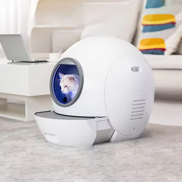 Lazy Cat Owner Solution, Automatic Cat Toilet Cleaner, Cat Health Monitoring, Pet Supplies, Smart Home Pet Device, Sichuan Made Litter Box, Customizable Logo Litter Box, Color Box Packaging Litter Box, Fast Delivery Litter Box, Automatic Waste Disposal, Indoor Cat Litter Box