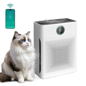 Pet Air Purifier, Home Air Purifier, Large Room Air Purifier, PM2.5 Display Air Purifier, Pet Odor Remover, H13 HEPA Air Purifier, Pet Hair Collector, Ultra-Quiet Air Purifier, Washable Filter, Cat Dog Air Purifier, Pet Odor Elimination, 4-Stage Filtration Air Purifier, Smart Pet Appliance