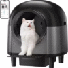 Automatic Self-Cleaning Cat Litter Box, Intelligent Cat Litter Box, Self-Cleaning Litter Box, Large Capacity Litter Box, APP Controlled Litter Box, Health Monitoring Litter Box, Odor Removal Litter Box, Multi-Safety Litter Box, Washable Litter Box, Enclosed Litter Box, Pet Cleaning, Cat Toilet