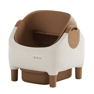 Smart Self-Cleaning Cat Litter Box, Automatic Cleaning Litter Box, 65L Litter Box, Quiet Cat Litter Box, Odor Control Litter Box, Cat Health Monitoring, Safety Cat Litter Box, Pet Waste Cleaning, Cat Toilet, Round Cat Litter Box, APP Control Litter Box