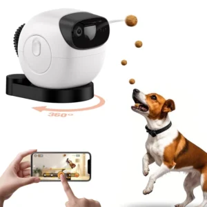 Factory wholesale pet dog  dispenser 360 degree rotation smart camera