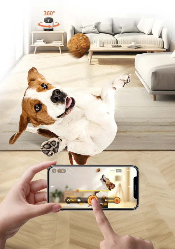 Factory wholesale pet dog  dispenser 360 degree rotation smart camera - 图片 3