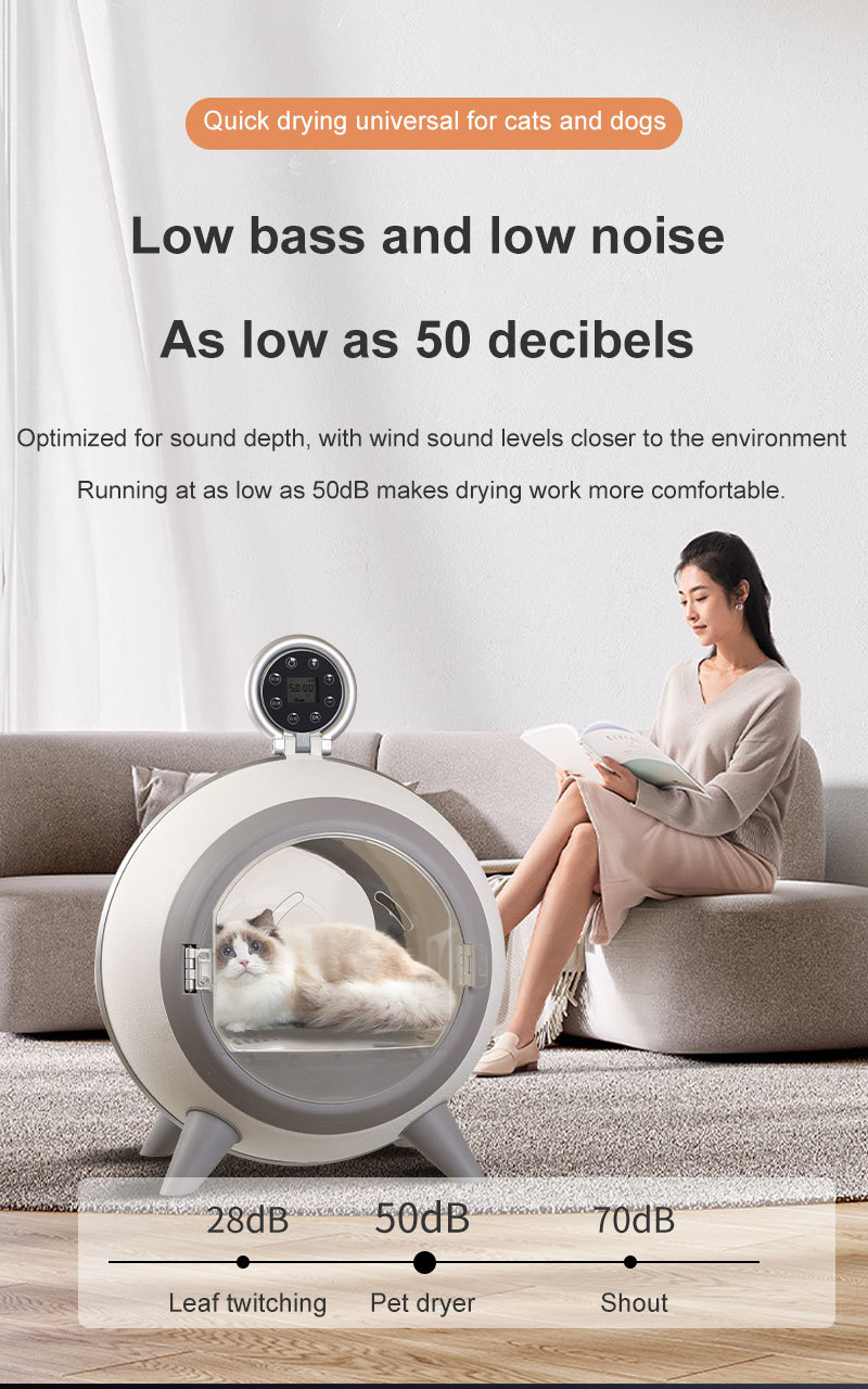Smart Pet Dryer Box, Small Pet Dryer, 62L Pet Dryer, 1200W Pet Dryer, UV Sterilization Dryer, Negative Ion Hair Care, Cat Dog Dryer, Compact Pet Supplies, Home Pet Dryer, Multi-Color Pet Dryer, Appearance Design Patent