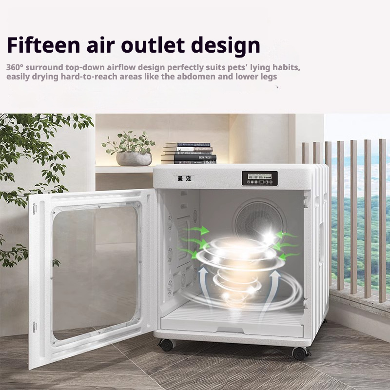 Must-Have for Pet Owners, Pet Hair Care, Healthy Drying, DC Variable Frequency Turbine Fan, Wavy Wire Heating, Home Pet Disinfection Cabinet, Prevent Pet Hair Flying, 24V Pet Dryer, Fast Drying Cat Dog Dryer, Foshan Pet Products