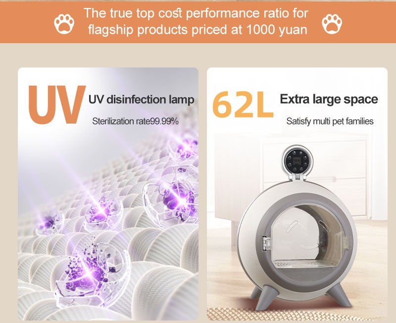 Smart Pet Dryer Box, Small Pet Dryer, 62L Pet Dryer, 1200W Pet Dryer, UV Sterilization Dryer, Negative Ion Hair Care, Cat Dog Dryer, Compact Pet Supplies, Home Pet Dryer, Multi-Color Pet Dryer, Appearance Design Patent