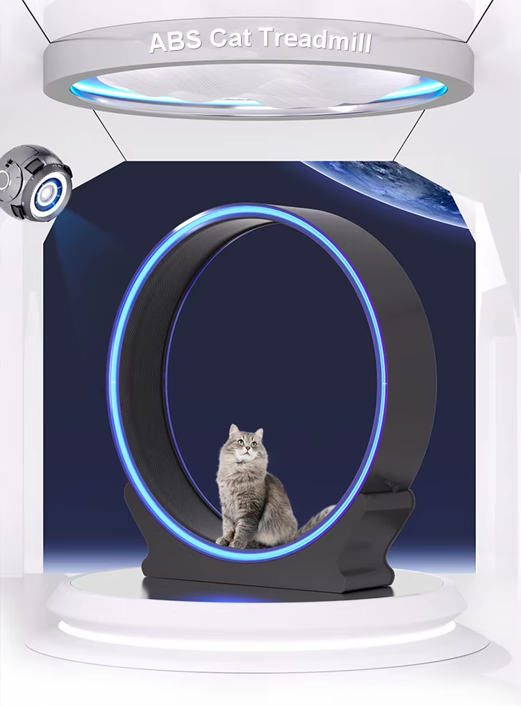 Smart Cat Wheel, Cat Running Wheel, Wi-Fi Cat Wheel, Pet Exercise Equipment, Interactive Cat Toy, Colorful Lighting Cat Toy, Pet Data Monitoring, Cat Fitness Equipment