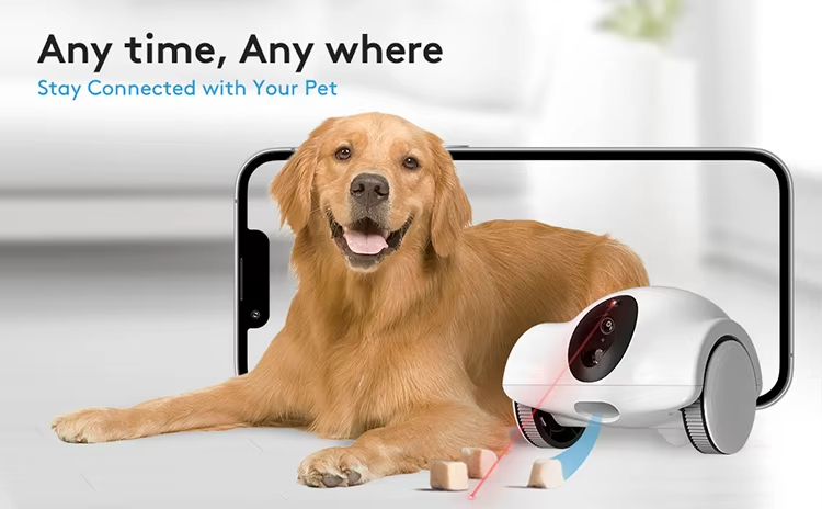 Pet Companion Robot, Mobile Pet Camera, Interactive Dog Toy, Remote Control Pet Robot, Pet Camera with Laser and Treats, WiFi Pet Monitor, Smart Cat Toy