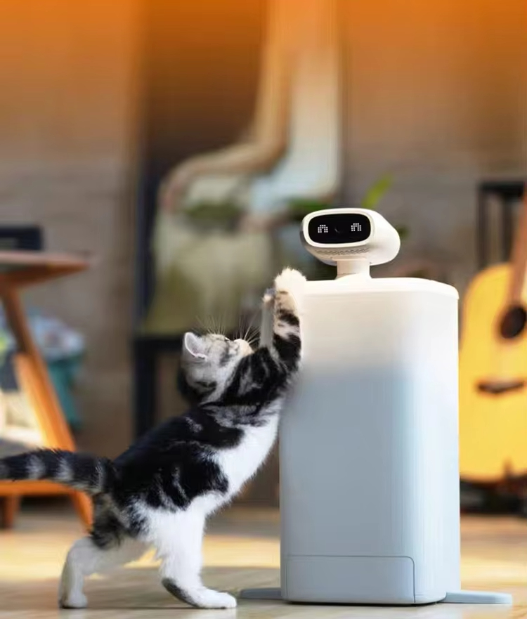Pet Feeder with Camera, Smart Cat Feeder, 360° Pet Camera, Auto-Tracking Camera, Interactive Pet Feeder, Pet Feeder with Laser, Timed Food Dispenser