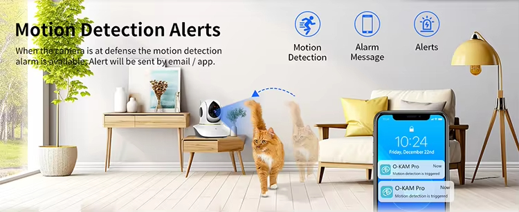 Pet Camera with Laser Toy, Interactive Cat Toy, 360° WiFi Pet Camera, Smart Pet Monitor, Two-Way Audio Cat Camera, Remote Play Pet Toy, HD Pet Camera