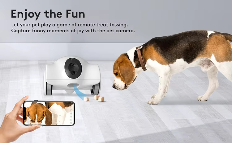 Pet Companion Robot, Mobile Pet Camera, Interactive Dog Toy, Remote Control Pet Robot, Pet Camera with Laser and Treats, WiFi Pet Monitor, Smart Cat Toy