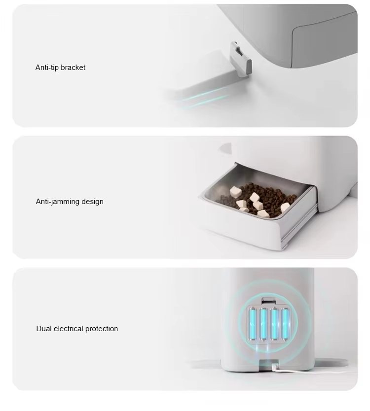 Pet Feeder with Camera, Smart Cat Feeder, 360° Pet Camera, Auto-Tracking Camera, Interactive Pet Feeder, Pet Feeder with Laser, Timed Food Dispenser