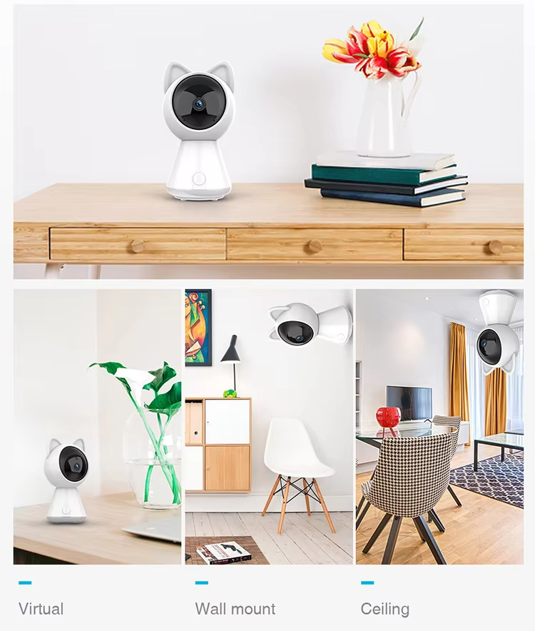 WiFi Security Camera, HD Pet Camera, Smart Baby Monitor, Indoor Security Camera, 1080p IP Camera, Camera with Night Vision, Two-Way Audio Camera