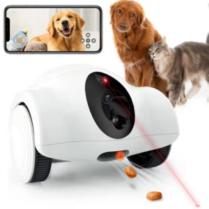 Pet Companion Robot, Mobile Pet Camera, Interactive Dog Toy, Remote Control Pet Robot, Pet Camera with Laser and Treats, WiFi Pet Monitor, Smart Cat Toy
