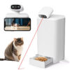 Pet Feeder with Camera, Smart Cat Feeder, 360° Pet Camera, Auto-Tracking Camera, Interactive Pet Feeder, Pet Feeder with Laser, Timed Food Dispenser