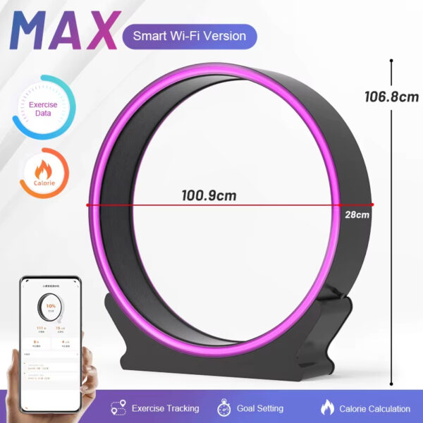100cm Diameter Cat Wheel, Trackable Exercise Data Cat Wheel, Wear-Resistant Track Pad, Quiet Cat Wheel Treadmill, Metal Base Cat Wheel, Eco-Friendly Cat Wheel, Pet Obesity Solution, Zhejiang Cat Wheel Wholesale, Customizable Cat Wheel Treadmill