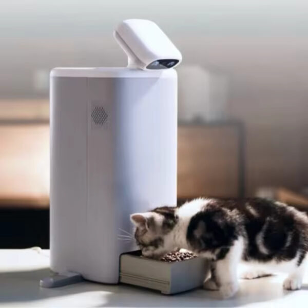 Pet Feeder with Camera, Smart Cat Feeder, 360° Pet Camera, Auto-Tracking Camera, Interactive Pet Feeder, Pet Feeder with Laser, Timed Food Dispenser