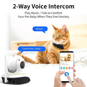Pet Camera with Laser Toy – Interactive 360° Monitor for Cats & Dogs
