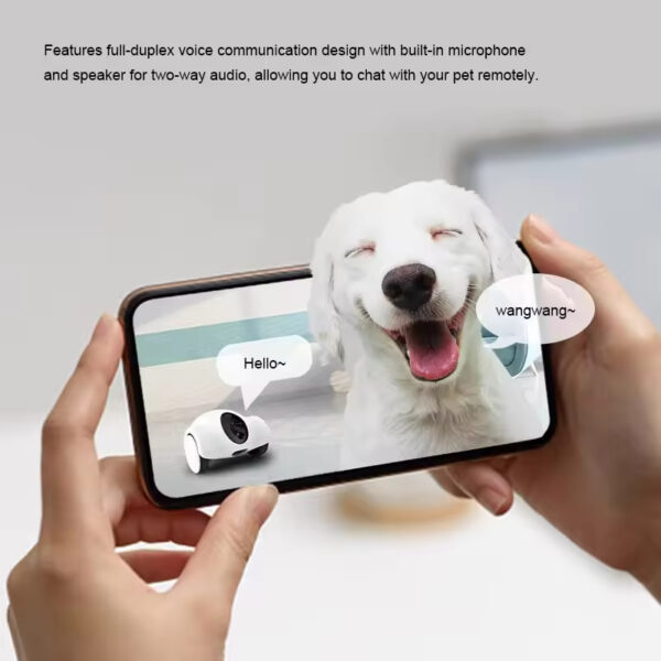 Pet Companion Robot, Mobile Pet Camera, Interactive Dog Toy, Remote Control Pet Robot, Pet Camera with Laser and Treats, WiFi Pet Monitor, Smart Cat Toy
