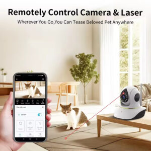 Pet Camera with Laser Toy – Interactive 360° Monitor for Cats & Dogs