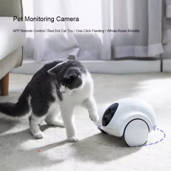 Pet Companion Robot, Mobile Pet Camera, Interactive Dog Toy, Remote Control Pet Robot, Pet Camera with Laser and Treats, WiFi Pet Monitor, Smart Cat Toy
