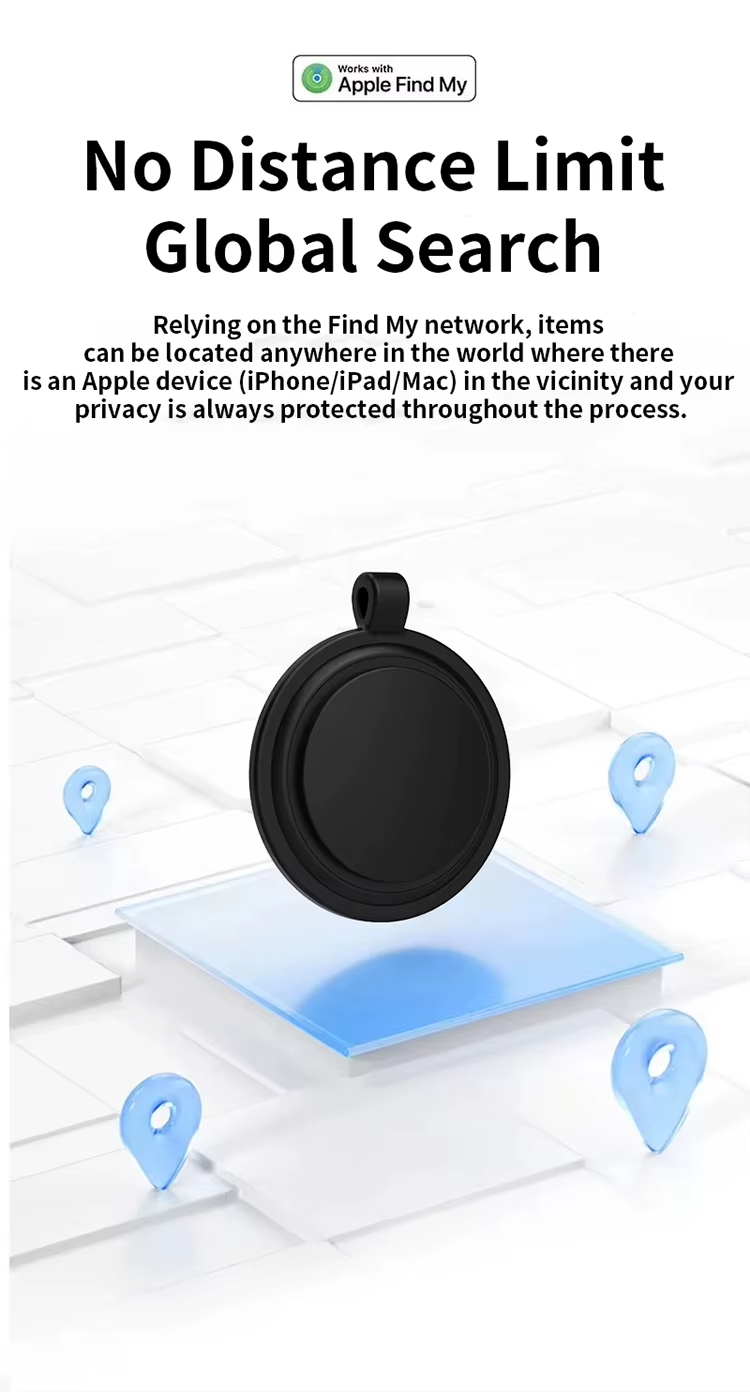 Pet Anti-Loss Tracker, Smart Pet Locator, Mini GPS Tracker, Apple Find My Tracker, Dog GPS Tracker, Cat GPS Tracker, IPX5 Waterproof Tracker, Real-Time Tracker, Cloud Storage Locator